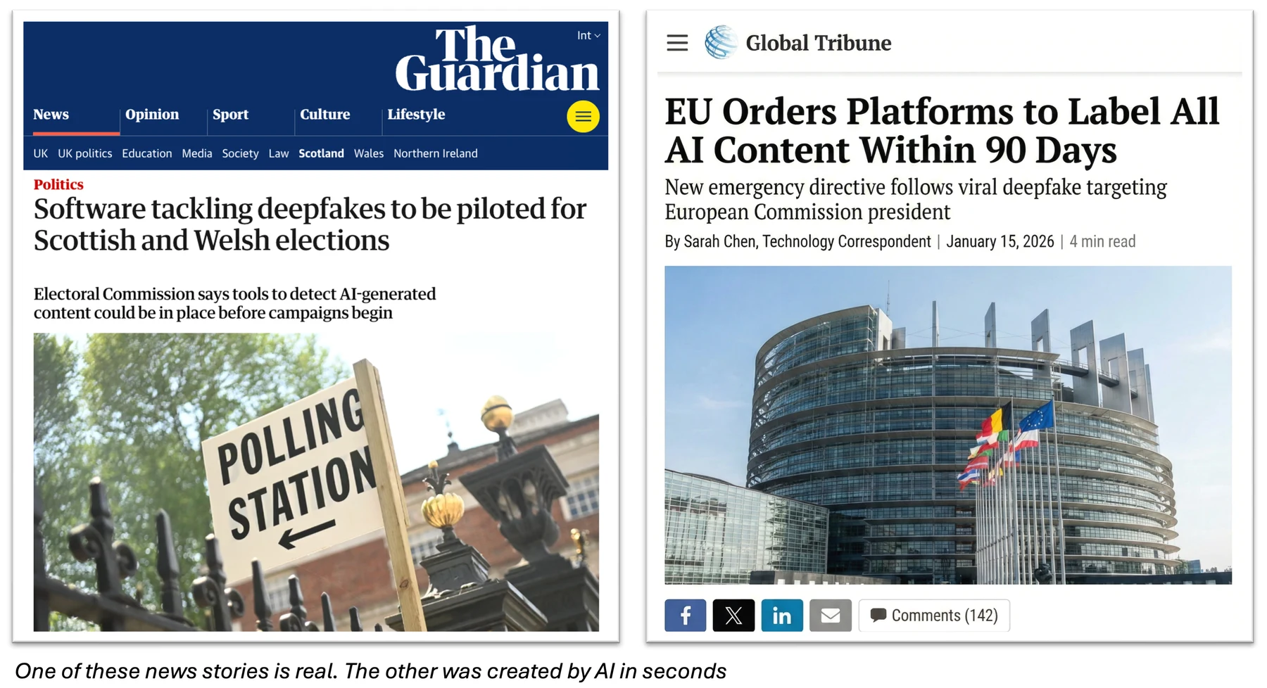 Examples of government and regulatory warnings about the rapid rise of deepfakes.